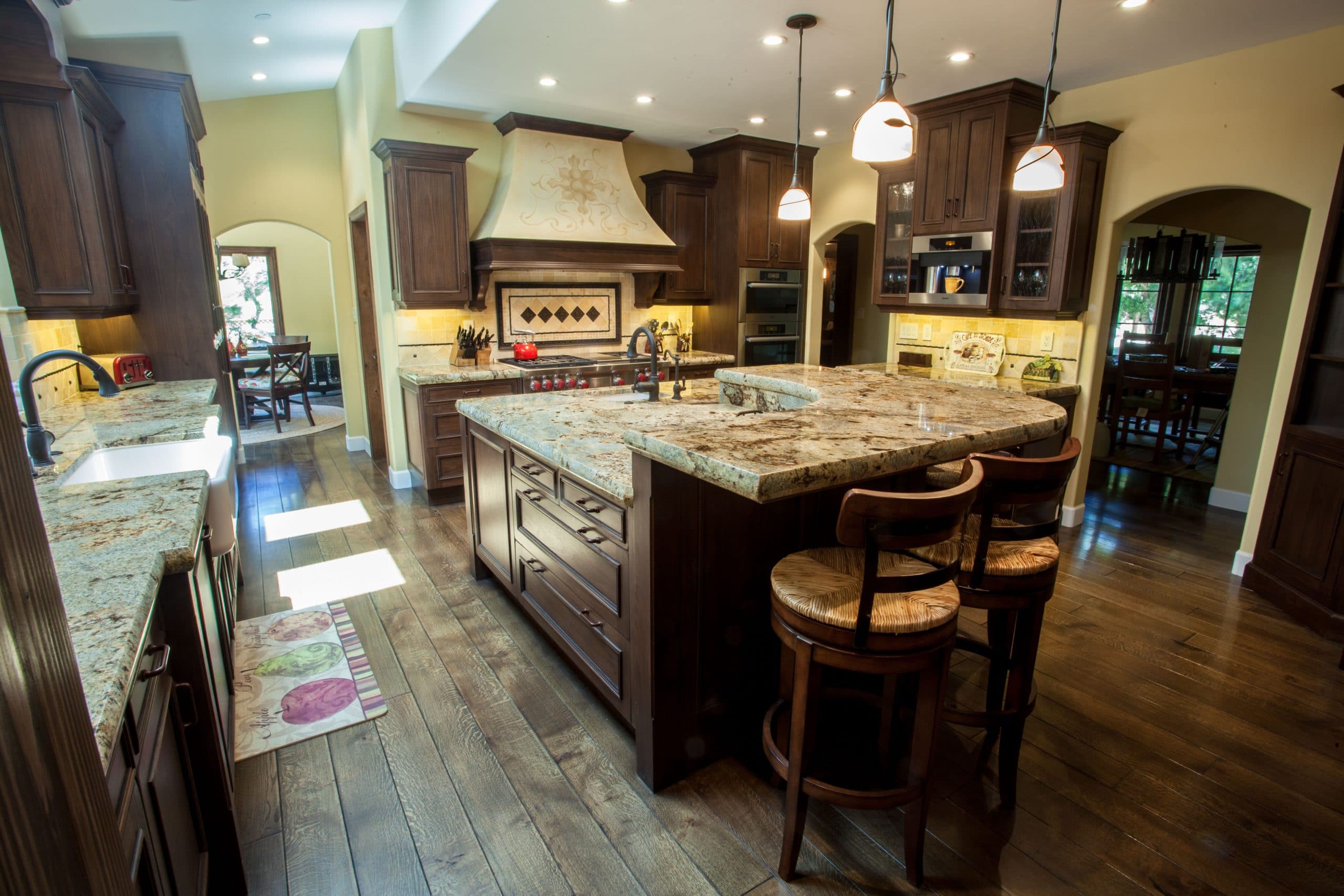 Carmel Valley Kitchen Design Remodel Monterey Kitchens   Carmel Custom Kitchen Remodel Dark Walnut Finish 3 